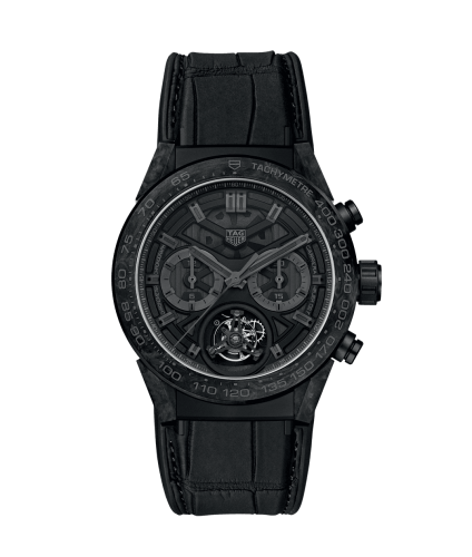 TAG Heuer Carrera Calibre Heuer 02T 45 Chronograph Tourbillon Carbon / Alligator